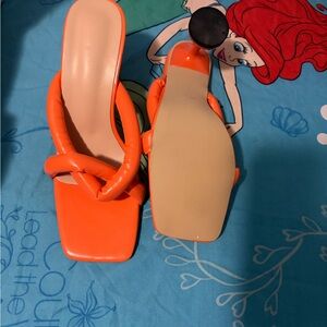 Orange Women's Slide Sandals